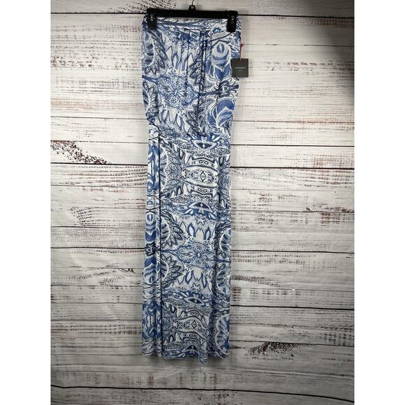 Cynthia Rowley Dresses & Skirts - Cynthia Rowley Dress Women's SZ XS Blue White Maxi Lined Paisley Boho Sleeveless